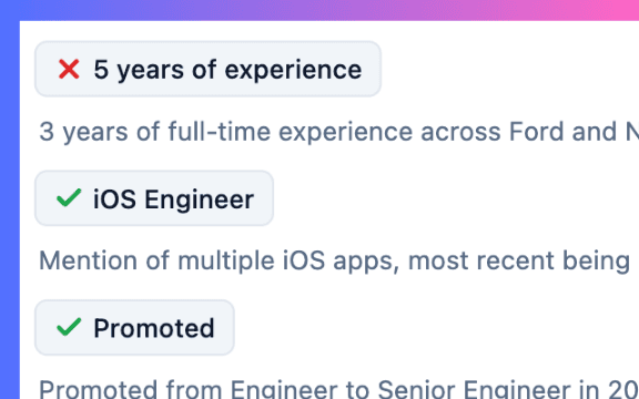 AI reviewing a resume and video answer transcript